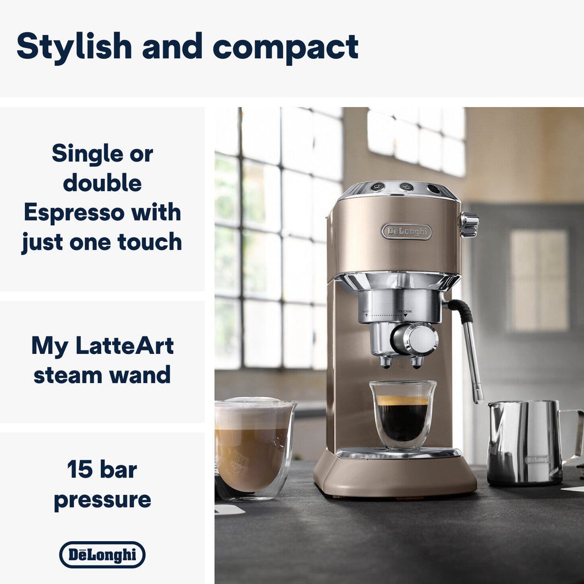 Dedica Style Pump Espresso EC785.GY De'Longhi De'Longhi South Africa