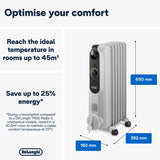 Delonghi - Radia S Oil Filled Radiator - 7 Fin - TRRSE0715