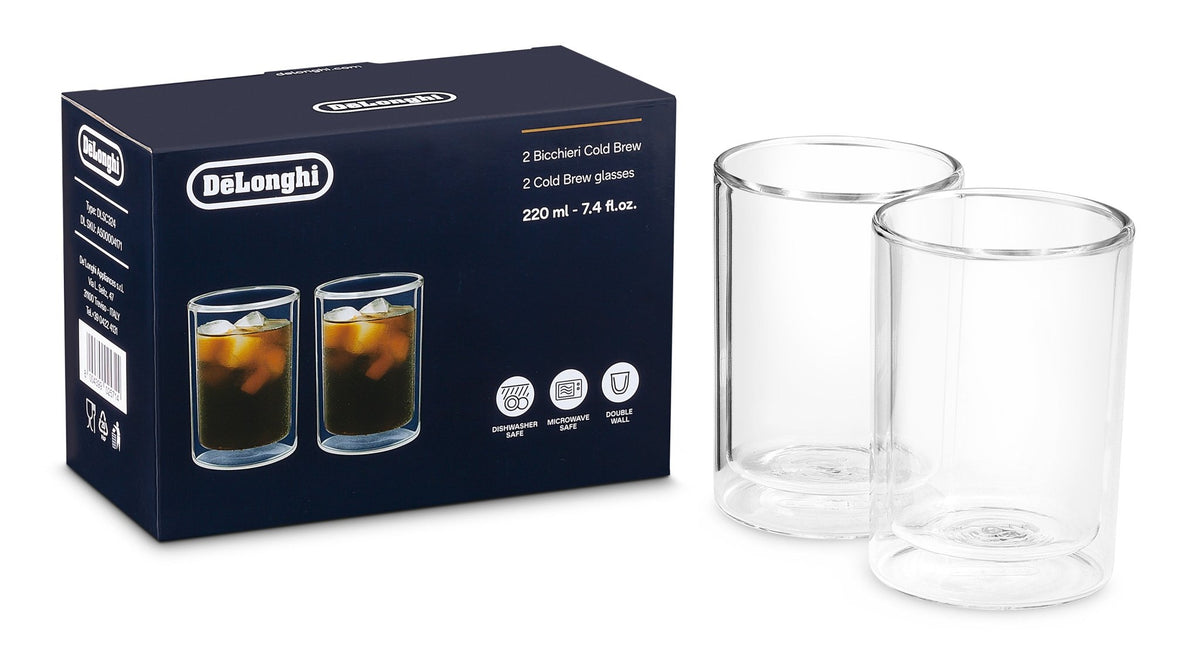 Double Walled Cappuccino Glasses 190ml DLSC311| De'Longhi – De