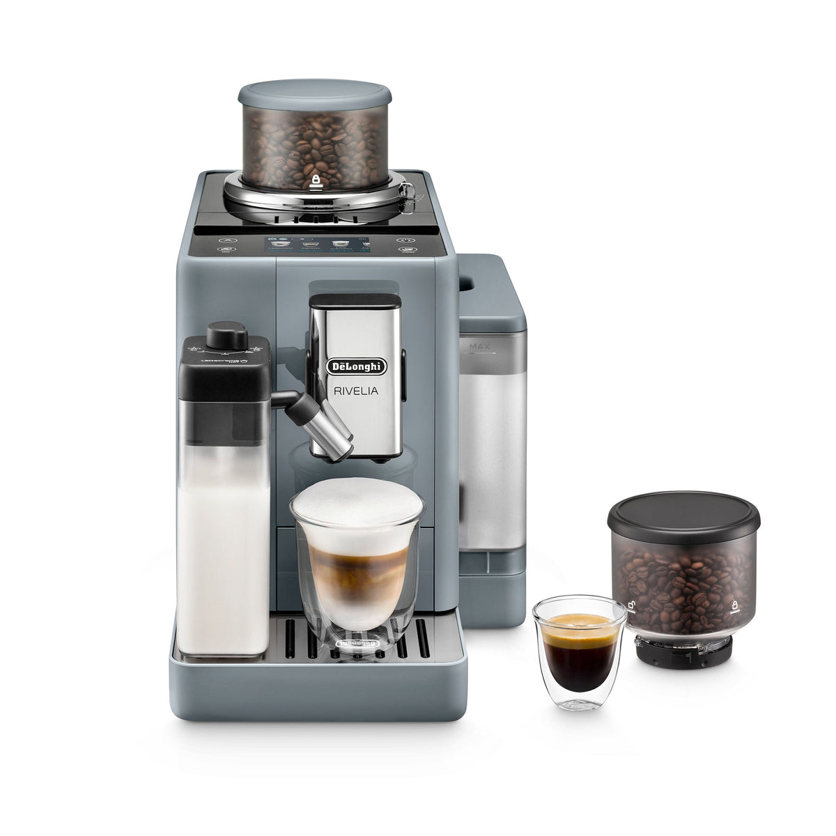 Delonghi - Rivelia Bean to Cup Coffee Machine Pebble Grey