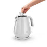 Delonghi - Eclettica Cordless Kettle With Changeable Base White - KBY2001.W