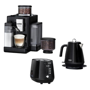 Rivelia Bean to Cup Coffee Machine  and Eclettica breakfast set - Black collection