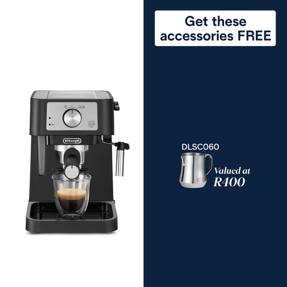 Delonghi - Stilosa Manual Pump Espresso Coffee Machine - EC260.BK
