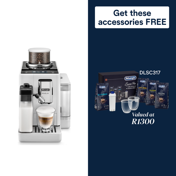 Delonghi - Rivelia Bean to Cup Coffee Machine Arctic White - EXAM440.55.W