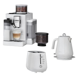 Rivelia Bean to Cup Coffee Machine  and Eclettica breakfast set - White collection