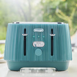Delonghi - Ballerina 4 Slice Toaster Laguna Green - CTD4003.GR - De'Longhi South Africa