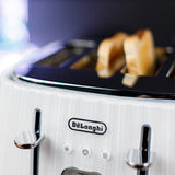 Delonghi - Ballerina 4 Slice Toaster Opaline White - CTD4003.W - De'Longhi South Africa