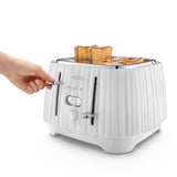 Delonghi - Ballerina 4 Slice Toaster Opaline White - CTD4003.W - De'Longhi South Africa