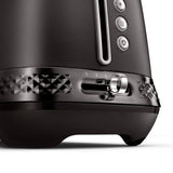 Delonghi - Diadema Long Slot 4 Slice Toaster Black Metal - CTV3003.BK - De'Longhi South Africa