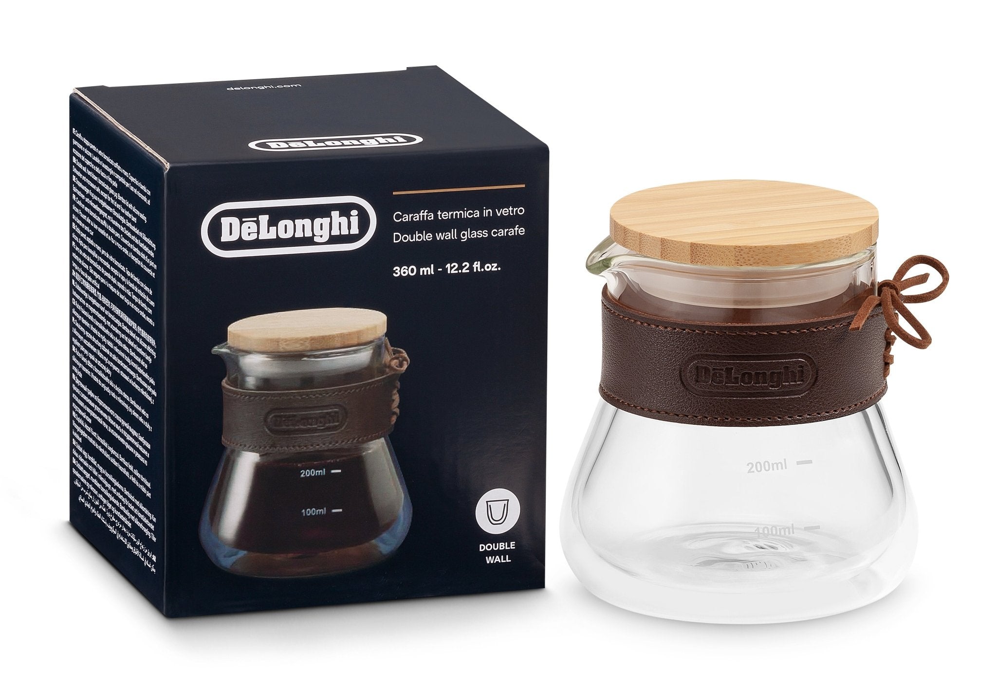 Double Walled Cappuccino Glasses 190ml DLSC311| De'Longhi – De