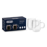 Delonghi - Double Walled Glass Coffee Mugs 500ml - DLSC327  - De'Longhi South Africa