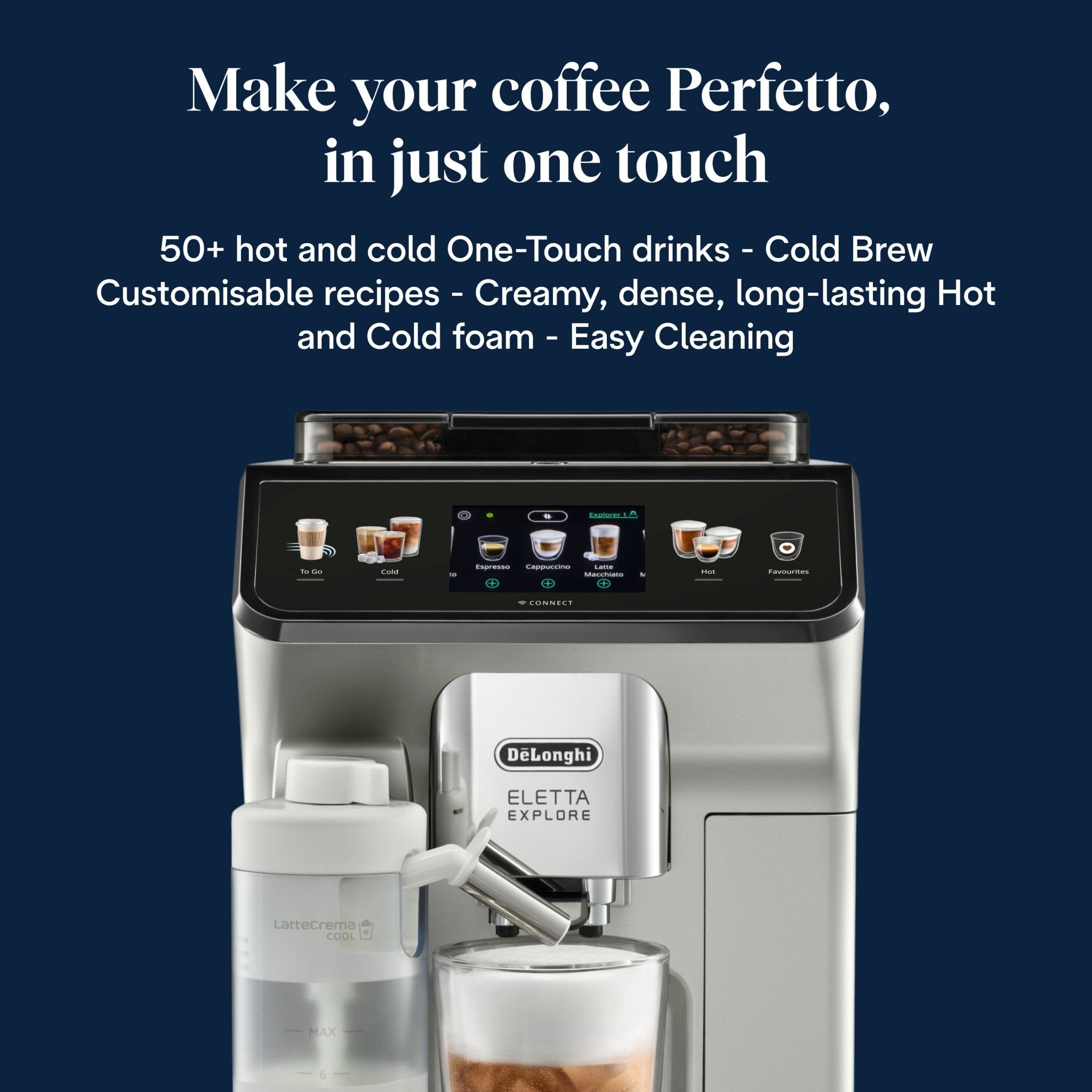 Delonghi - Eletta Explore Bean to Cup Coffee Machine - ECAM450.65