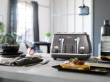 Delonghi - Icona Metallics 4 Slice Toaster Grey - CTOT4003.GY - De'Longhi South Africa
