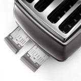 Delonghi - Icona Metallics 4 Slice Toaster Grey - CTOT4003.GY - De'Longhi South Africa