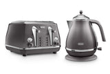 Delonghi - Icona Metallics Breakfast Set Bundle - Grey - De'Longhi South Africa