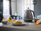 Delonghi - Icona Metallics Cordless Kettle Grey - KBOT3001.GY - De'Longhi South Africa