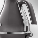 Delonghi - Icona Metallics Cordless Kettle Grey - KBOT3001.GY - De'Longhi South Africa