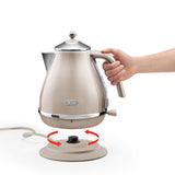 Delonghi - Icona Metallics Electric Kettle, Beige - KBOT3001.BG - De'Longhi South Africa