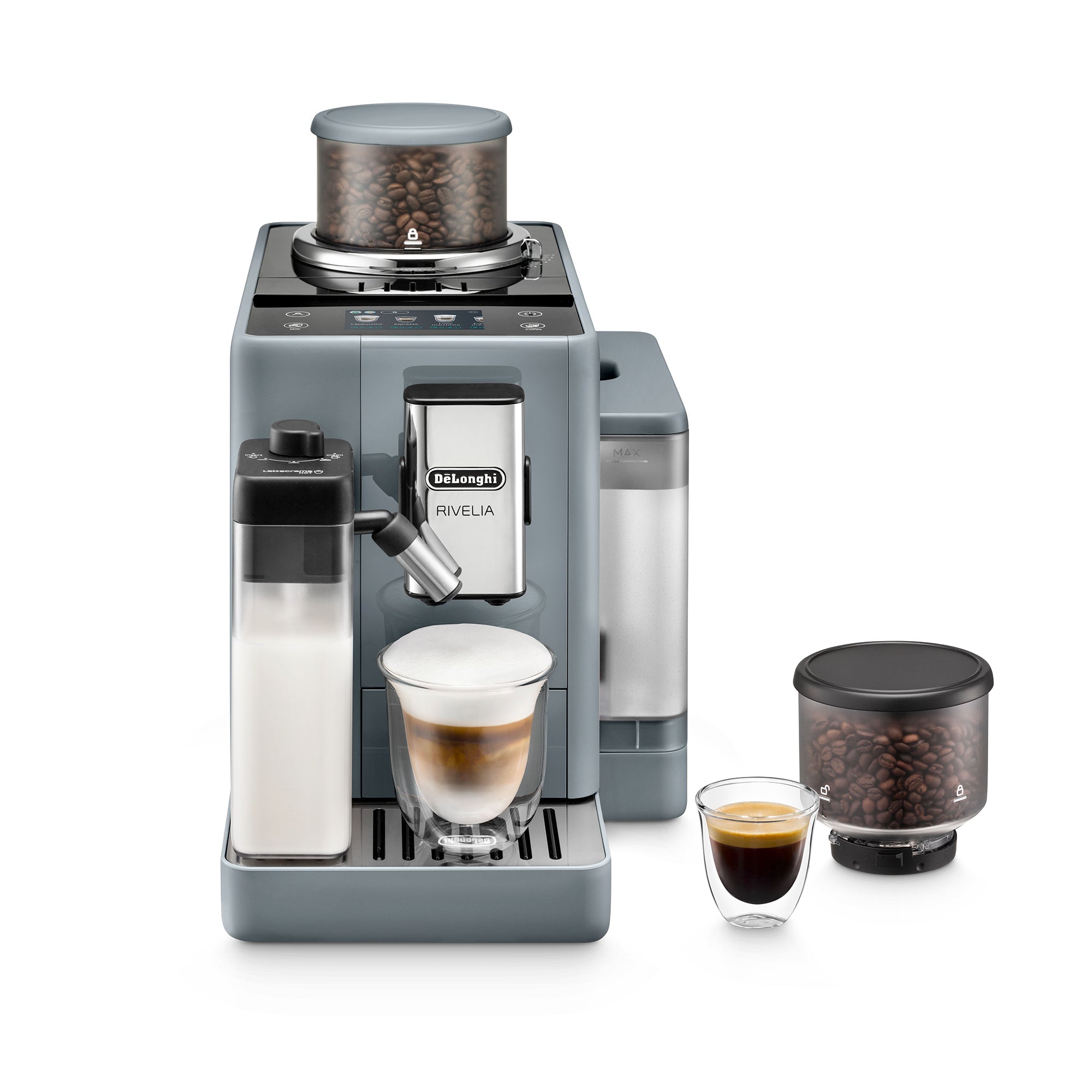 Delonghi - Rivelia Bean to Cup Coffee Machine Pebble Grey