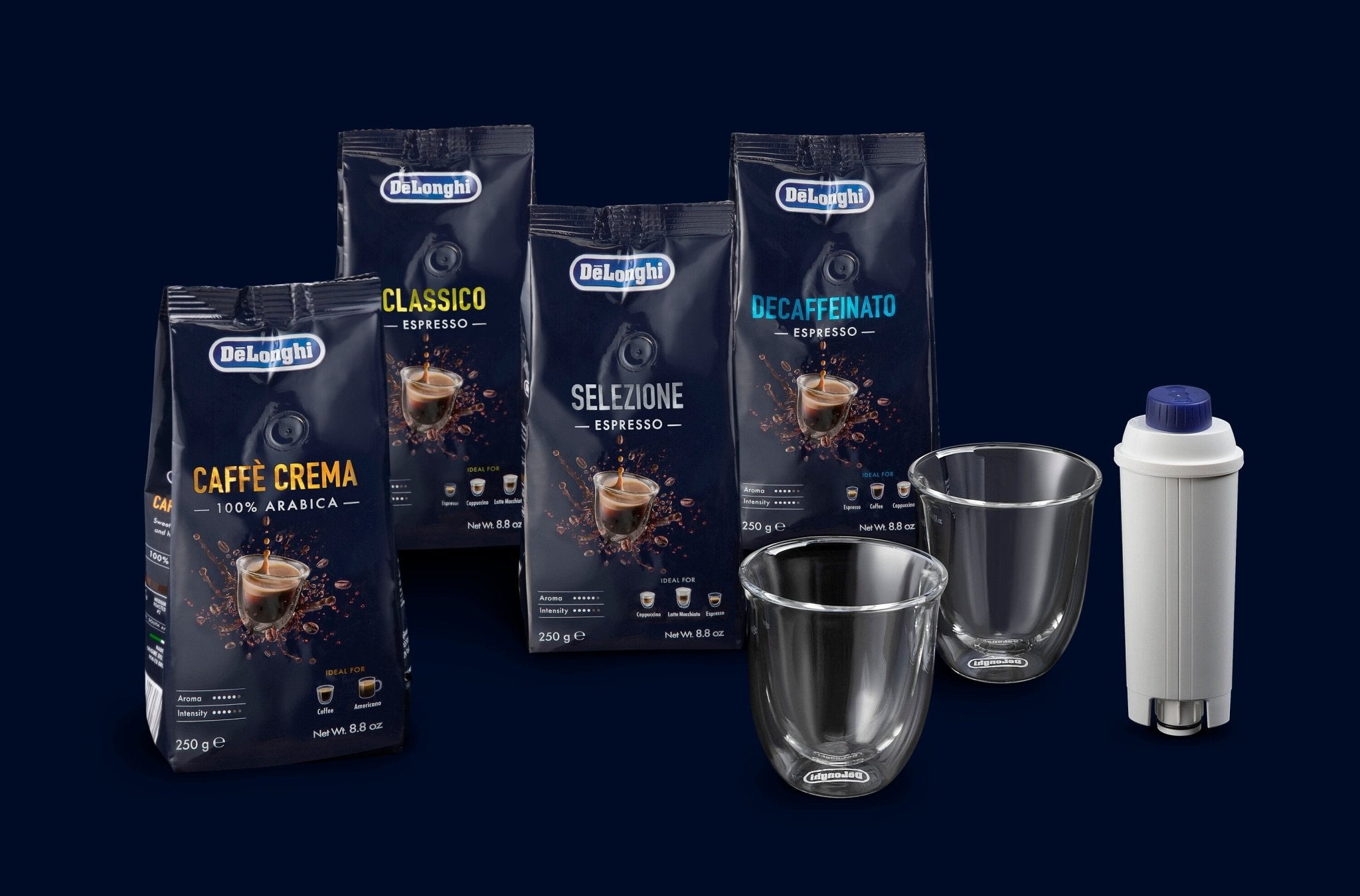 Delonghi - The Essential Pack with 4 Bean Blends + 2 Cappuccino
